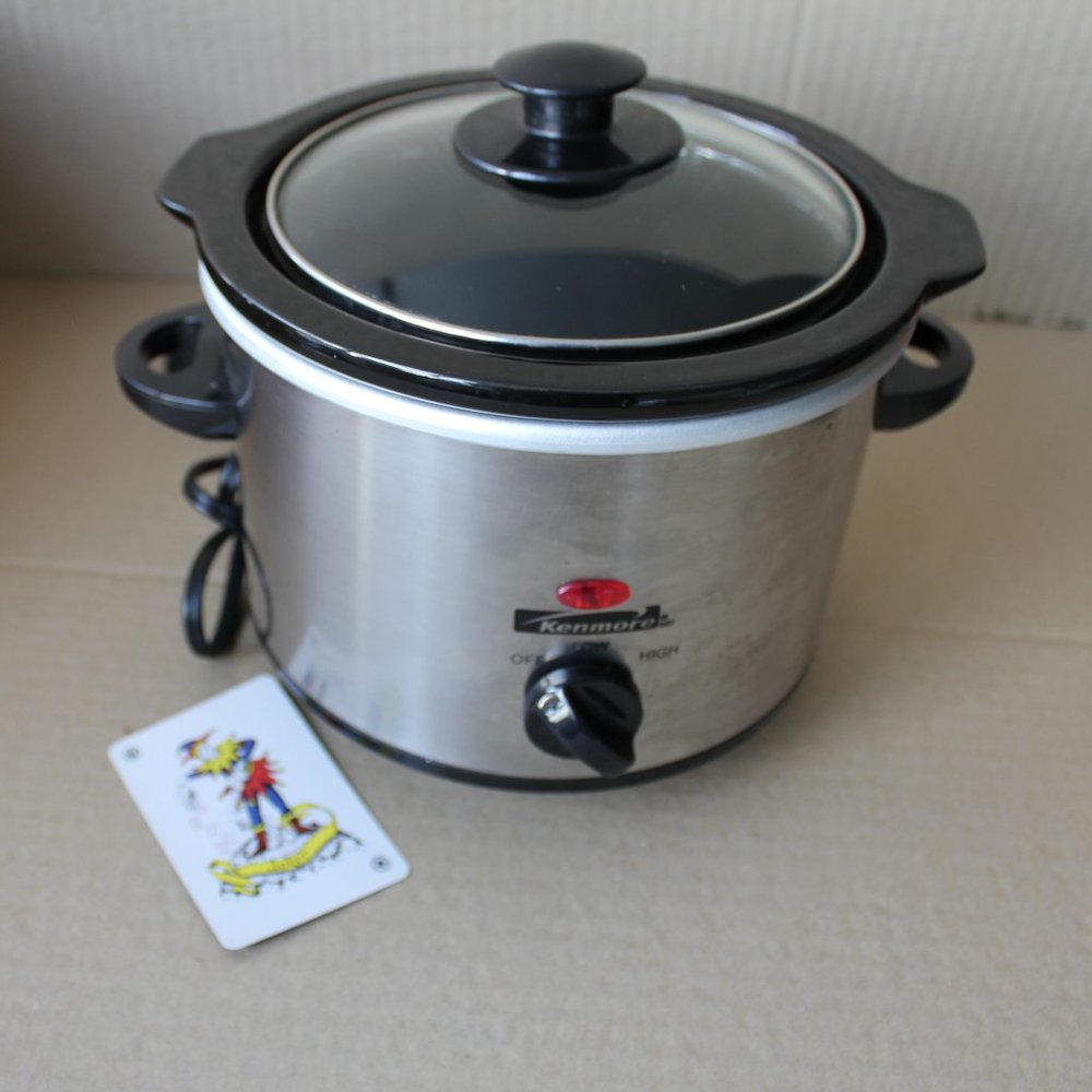 Mini Slow Cooker - Kenmore - Stainless Steel - 3 Quart - EUC